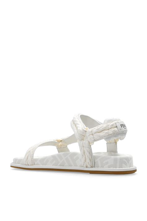 fendi logo sandals|fendi monogram sandals.